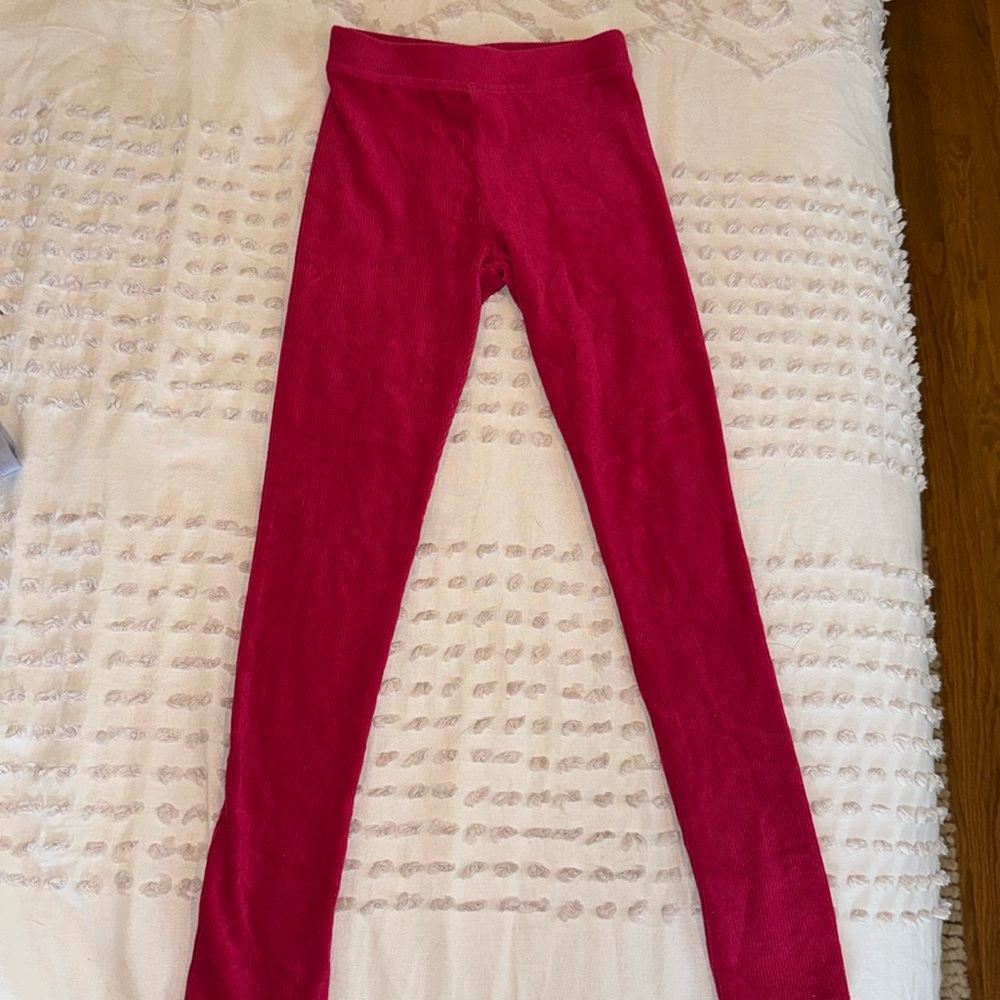 Christmas red crewcuts corduroy leggings, size 10